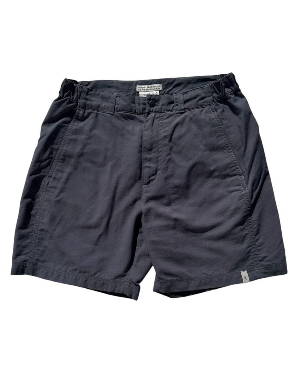 Vintage Royal Robbins Backcountry Shorts 6 Charcoal Gray Supplex Nylon High Rise